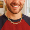 8.80mm mariner chain in solid 14K yellow gold, view 4