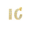 5.6x20mm hoop earrings in solid 14K two-tone gold