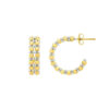 5.6x20mm hoop earrings in solid 14K two-tone gold, view 2