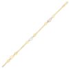 14K Tri-Colour Gold Heart Anklet