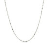 14K White Gold Diamond-Cut Alternating Bead Chain, 1.1 mm