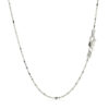 14K White Gold Diamond-Cut Alternating Bead Chain, 1.1 mm