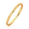 14K Yellow Gold Dome Childrens Diamond Cuts Bangle, 5.5 mm