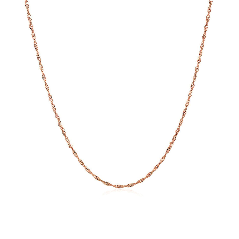 14K Rose Gold Singapore Chain