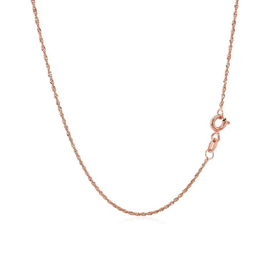 14K Rose Gold Singapore Chain
