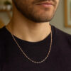 14K Rose Gold Singapore Chain