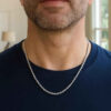 14K White Gold Rope Chain 3.00mm