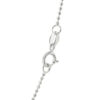 14K White Gold Diamond-Cut Bead Chain, 0.9 mm