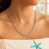 14K White Gold Textured Pendant 2.90mm