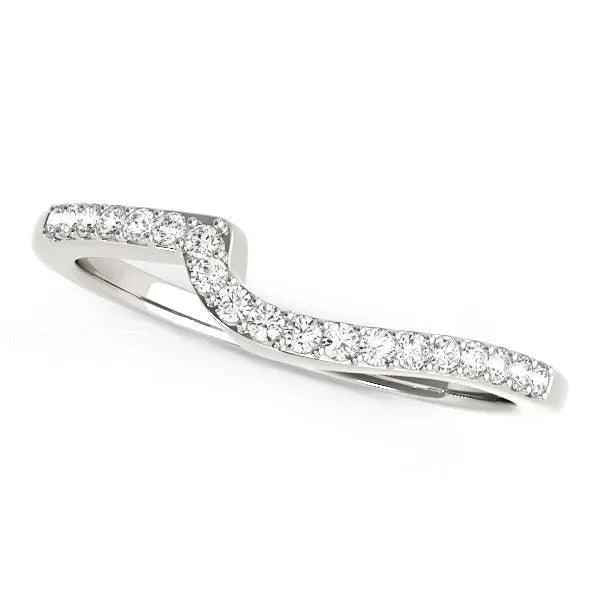 14K White Gold Round Lab-Grown Diamond Band 1/4cttw