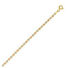 2.00mm pave chain in solid 14K tri-colour gold