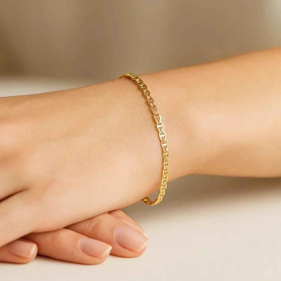 14K Yellow Gold Mariner Bracelet 3.20mm