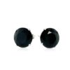 14K White Gold Round Cubic Zirconia Stud 8.0mm