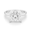 5 ct tw lab-grown diamond solitaire princess ring in solid 14K white gold, engagement ring