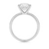 5 ct tw lab-grown diamond solitaire princess ring in solid 14K white gold, engagement ring, view 4