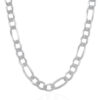 Sterling Silver, Rhodium Plated Figaro 8.8mm