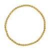 2.90mm moon bead bracelet in solid 14K yellow gold