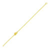 7.50mm polished bracelet in solid 14K yellow gold