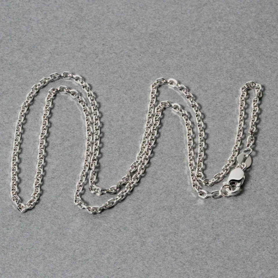 14K White Gold Cable Chain 1.9mm