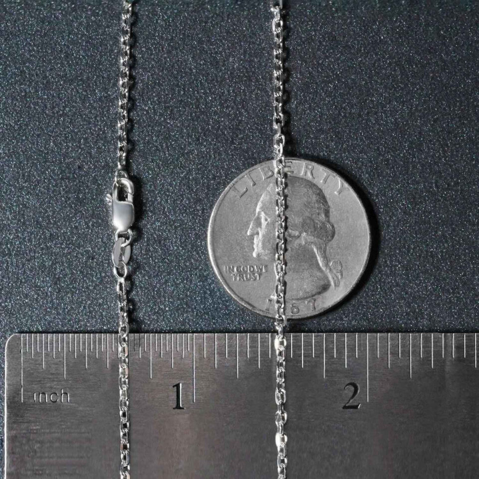14K White Gold Cable Chain 1.9mm
