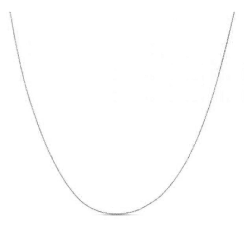 White Gold Cable Chain 0.87mm