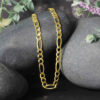4.50mm figaro chain in solid 10K yellow gold, view 4
