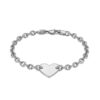 Sterling silver, rhodium plated station bracelet, view 2