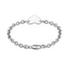 Sterling silver, rhodium plated station bracelet, view 3