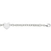 Sterling silver, rhodium plated station bracelet, view 6