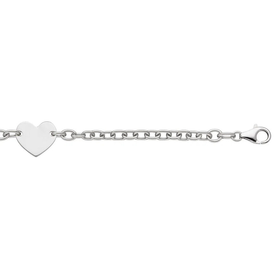 Sterling silver, rhodium plated station bracelet, view 6