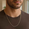 14K Yellow Gold Diamond-Cut Cable Link Chain, 1.9 mm