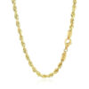 4 mm solid diamond-cut rope chain in solid 10K yellow gold, view 3