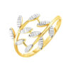 14K Two-Tone Gold Textured Ring