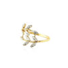 14K Two-Tone Gold Textured Ring
