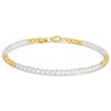 2.00mm bead pearl bracelet in solid 14K yellow gold