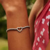 Sterling Silver, Rhodium Plated Heart 5.4g