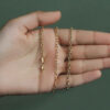 14K Yellow Gold Rolo Oval Chain