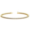 2 ct tw lab-grown diamond round tennis bracelet in solid 14K yellow gold