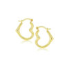 10K Yellow Gold Heart Hoop Earrings