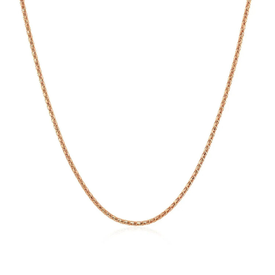14K Rose Gold Adjustable Chain 1.30mm