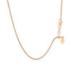 14K Rose Gold Adjustable Chain 1.30mm