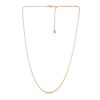 14K Rose Gold Adjustable Chain 1.30mm