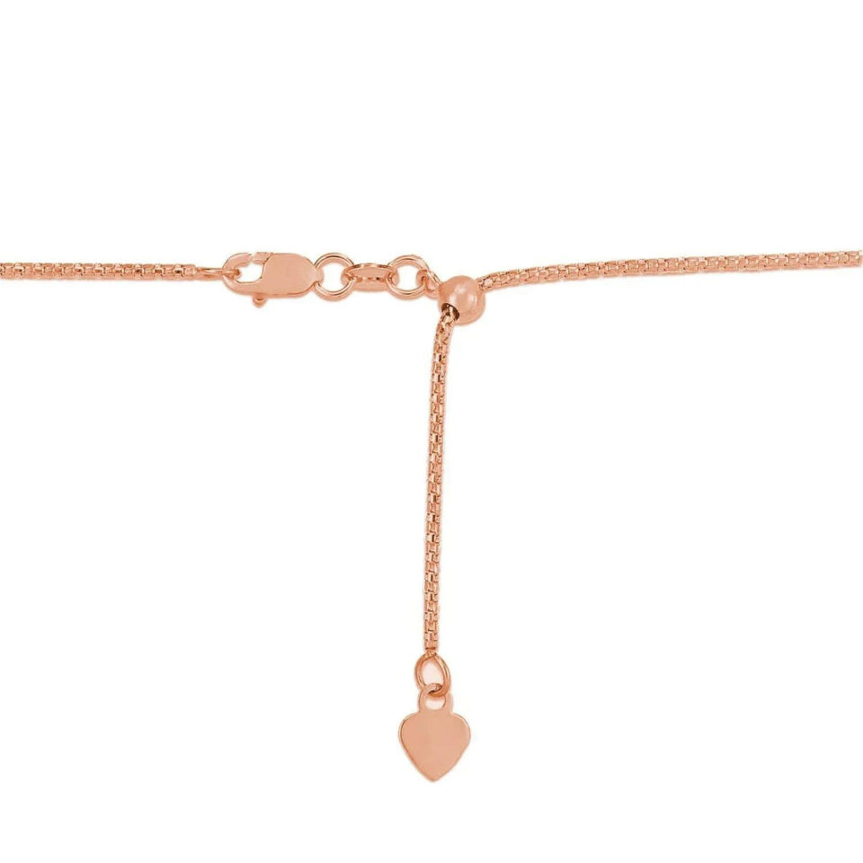 14K Rose Gold Adjustable Chain 1.30mm