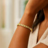 14K Yellow Gold Cuban Bangle