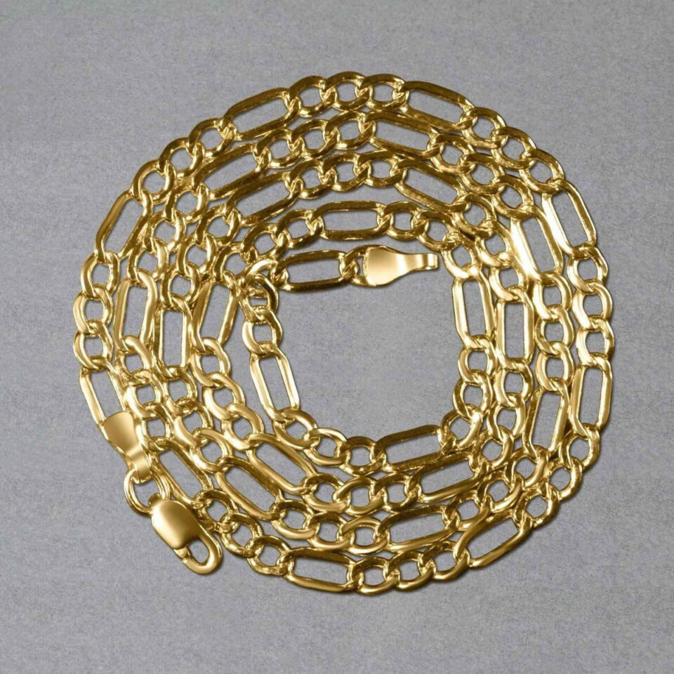 14K Yellow Gold Figaro Chain 3.70mm
