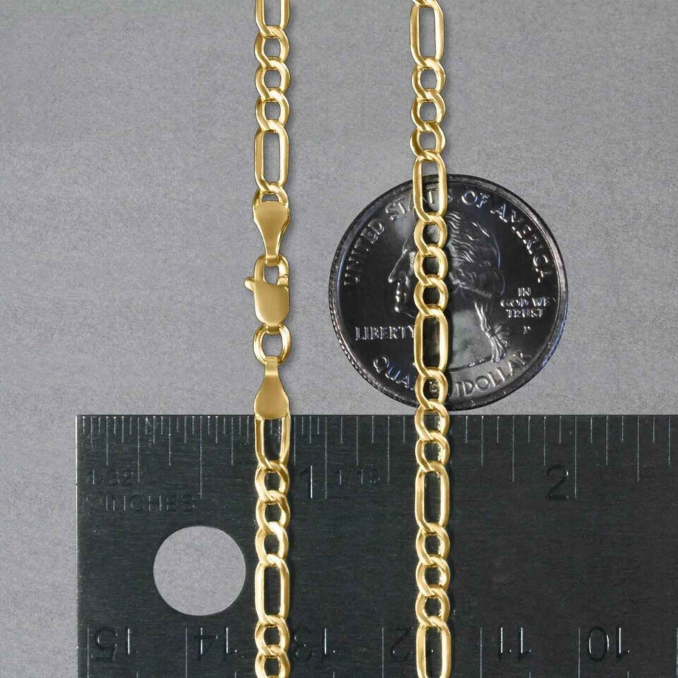14K Yellow Gold Figaro Chain 3.70mm