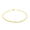 10K Yellow Gold Singapore Anklet 1.5mm