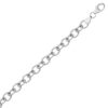 Sterling silver, rhodium plated charm bracelet