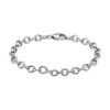 Sterling silver, rhodium plated charm bracelet, view 2