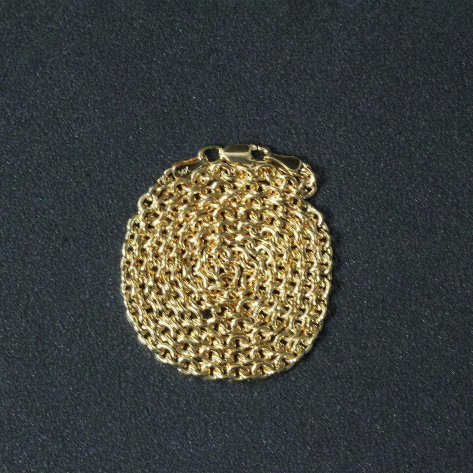 2.90mm cable chain in solid 14K yellow gold, view 6